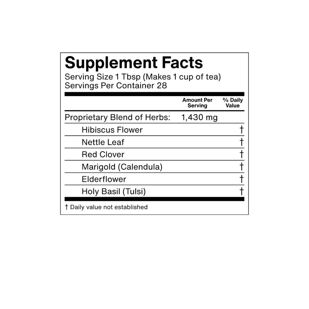 Follicular Phase Tea Supplement Facts